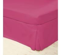 Belledorm Easycare Percale Platform Valance - Fuchsia - Kingsize - Fuchsia - 50% Cotton/50% Polyester