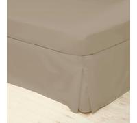 Belledorm Easycare Percale Platform Valance - Walnut Whip - Narrow Double - Walnut Whip - 50% Cotton/50% Polyester