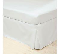 Belledorm Easycare Percale Platform Valance - White - Kingsize - White - 50% Cotton/50% Polyester