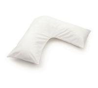 Easycare Percale V-Shaped Orthopaedic Pillowcase - White
