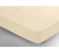 Belledorm Easycare Polycotton Percale 200 Thread Count 11 Inch Deep Fitted Sheet, Cream, Super King