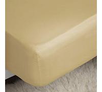 Belledorm Plain Dye Percale Fitted Sheet - DOUBLE, HONEY DREW