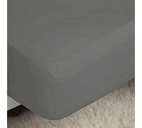 Belledorm Easycare Polycotton Percale 200 Thread Count 15 Inch Extra Deep Fitted Sheet, Grey, King