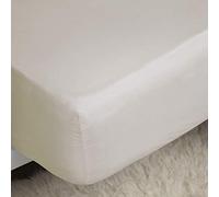 Belledorm Easycare Polycotton Percale 200 Thread Count 15 Inch Extra Deep Fitted Sheet, Ivory, Double