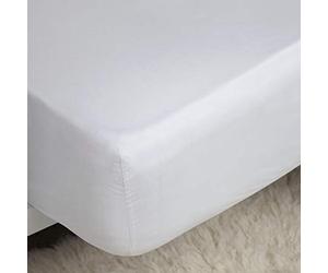 Belledorm Easycare Polycotton Percale 200 Thread Count 15 Inch Extra Deep Fitted Sheet, White, King