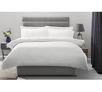 Belledorm Egyptian Cotton 200 Thread Count (White, Double) | 12" Fitted Sheet + Duvet Cover + Housewife Pillowcases