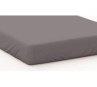 Belledorm Egyptian Cotton Fitted Sheet (Double, Slate, 15 inch) | 200 Thread Count - 38cm Extra Deep