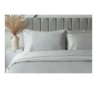 Belledorm Embroidered Detail Egyptian Cotton Pillowcase - Platinum - Platinum - 75cm x 50cm