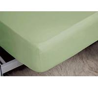 Belledorm Flannelette Fitted Sheet + Pillowcase Bundle Set, 100% Brushed Cotton, Mattress Depth 28cm (Double Size, Apple)