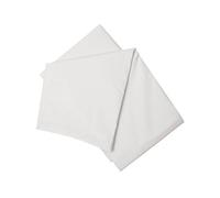 Belledorm Grey Flat Sheet, 200 Thread Count Percale (Single, Cloud)