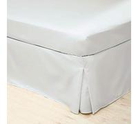 Belledorm Grey Platform Base Valance Sheet, 200 Thread Count Percale (Super King, Cloud)