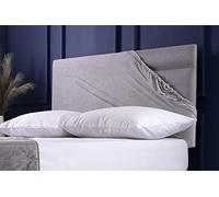Belledorm Headboard Wrap - Transforms a drab looking Headboard - Luxury Faux Suede (Cloud, King)
