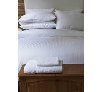 Belledorm Hotel Collection 540 Thread Count Egyptian Cotton Stripe Bed Linen White