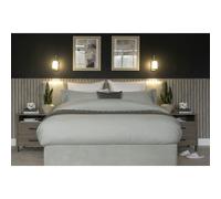 Belledorm Hotel Soho Pinstripe Duvet Cover Set - Platinum - Single - Platinum - 100% Cotton