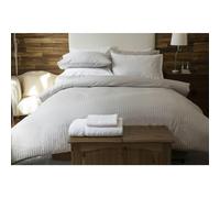 Belledorm Hotel Suite Satin Stripe 540 Thread Count Duvet Cover Set - Double, Platinum