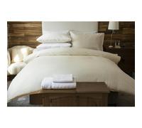 Belledorm Hotel Suite Satin Stripe 540 Thread Count Duvet Cover Set - Super King, Ivory