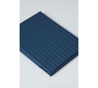 Belledorm Hotel Suite Satin Stripe 540 Thread Count Flat Sheet in Navy | Size: Single Belledorm Navy Single