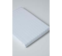 Belledorm Hotel Suite Satin Stripe 540 Thread Count Flat Sheet in White | Size: Double Belledorm White Double