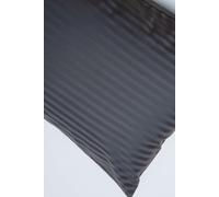 Belledorm Hotel Suite Satin Stripe 540 Thread Count Housewife Pillowcase in Charcoal Belledorm Charcoal