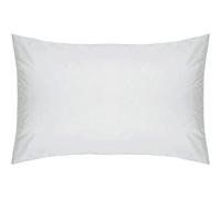 Belledorm Housewife Pillowcase, Pack of 2, 100% Cotton, 200 Thread Count, Plain Design, Cloud Grey, 51cm x 76cm