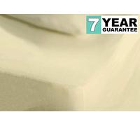 Belledorm Ivory Jersey Fitted Sheet, 100% Jersey Cotton (2'6" Bunk Bed) To fit Mattress 15cm - 25cm