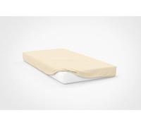 Belledorm Ivory Jersey Fitted Sheet, 100% Jersey Cotton (Single) To fit Mattress 15cm - 25cm
