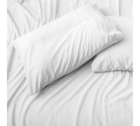 Belledorm Jersey Cotton Housewife Pillowcases (Pair) - White - White - One Size