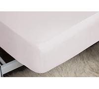 Belledorm Pink Fitted Sheet, 200 Thread Count Percale, Mattress Depth 28cm (Double, Powder Pink)