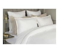 Belledorm Savoy Embroidered Detail Flat Sheet - Oyster - Oyster - Double