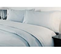 Belledorm Soft Brushed Cotton Fitted Bed Sheet with matching FREE 2 x Pillow cases, 100% Brushed cotton Flannelette, 30cm depth, cosy, warm comfortable bedding set (Double Size, Blue)