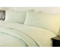 Belledorm Soft Brushed Cotton Fitted Bed Sheet with matching FREE 2 x Pillow cases, 100% Brushed cotton Flannelette, 30cm depth, cosy, warm comfortable bedding set(Super King Size, Apple Green)