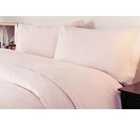 Belledorm Soft Brushed Cotton Fitted Bed Sheet with matching FREE 2 x Pillow cases, 100% Brushed cotton Flannelette, 30cm depth, cosy, warm comfortable bedding set (Double Size, Pink)