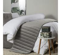 Belledorm Verona Bed Runner - Charcoal - One Size - Charcoal - 100% Faux Suede