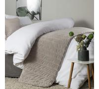 Belledorm Verona Bed Runner - Mink - One Size - Mink - 100% Faux Suede