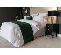 Belledorm Verona Luxury Faux Suede Quilted Bed Runner in Emerald Green