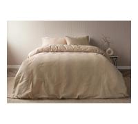 Belledorm Waffle Stripe Duvet Cover Set - Latte - Latte - Double