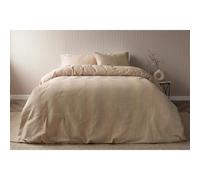 Belledorm Waffle Stripe Duvet Cover Set - Latte - Single - Latte - 100% Cotton