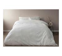 Belledorm Waffle Stripe Duvet Cover Set - Vanilla - Vanilla - Superking