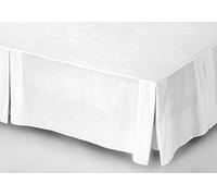 Belledorm White Platform Valance - 200 Thread Count - Divan Box Base Drop 41cm - Single