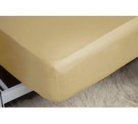 Belledorm Yellow Fitted Sheet, 200 Thread Count Percale, Mattress Depth 28cm (Super King, Honeydew)