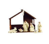 Belleek Fine Parian China White Ceramic Nativity Set - Handcrafted Christmas Figurines Irish Decor - 22" L x 16" W x 20" H