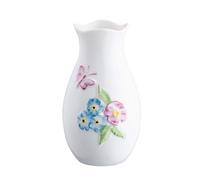Belleek Forget Me Not Mini Vase - White Flower Vase Handcrafted Fine Parian China Shamrock Irish Decor, 2”D x 3.7”H