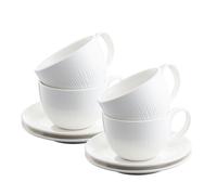 Belleek Living Erne Cappuccino Cup & Saucer Set of 4