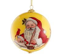 Belleek Living Santa's List Glass Bauble