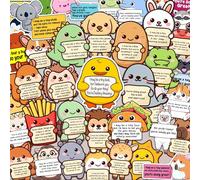BelleFlair 100PCS Cute Animal Stickers Motivational for Children and Adults, Water Bottle Laptop Stickers Inspirational, Positive Affirmation Quotes Sticker for Your Scrapbook or Diary.