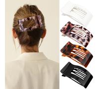 BelleFlair 4 Pcs Flat Hair Clips Matte, Flat Claw Clips For Women Fine Hair, Strong Hold Large Side Non Slip Grip For Daily Styling, French Duck Billed Hairclips, Aesthetic Accessories For Women