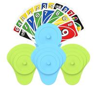 BelleFlair 4 PCS Kids Card Holder, Multiple Layers Design Playing Cards Holders for Little Hands, Blue Green Card Stand Accessories for UNO Poker and Family Gatherings