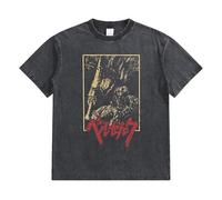 Bellelement Guts Berserk Anime T-Shirt Retro Japanese Manga Shirt, Black-3, 3XL