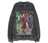 Bellelement Retro The Hex Girls Inspired Sweatshirt Goth Rock Music Shirt, Black, S-M