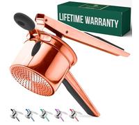 Bellemain 15 oz Large Potato Ricer | Heavy-Duty Stainless Steel Potato Ricer & Masher | Perfect for Mashed Potatoes | Ricer Kitchen Tool with Fixed Disc (Rose Gold)